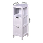 Mobiletto contenitore da terra bianco/bianco sporco con 4 cassetti