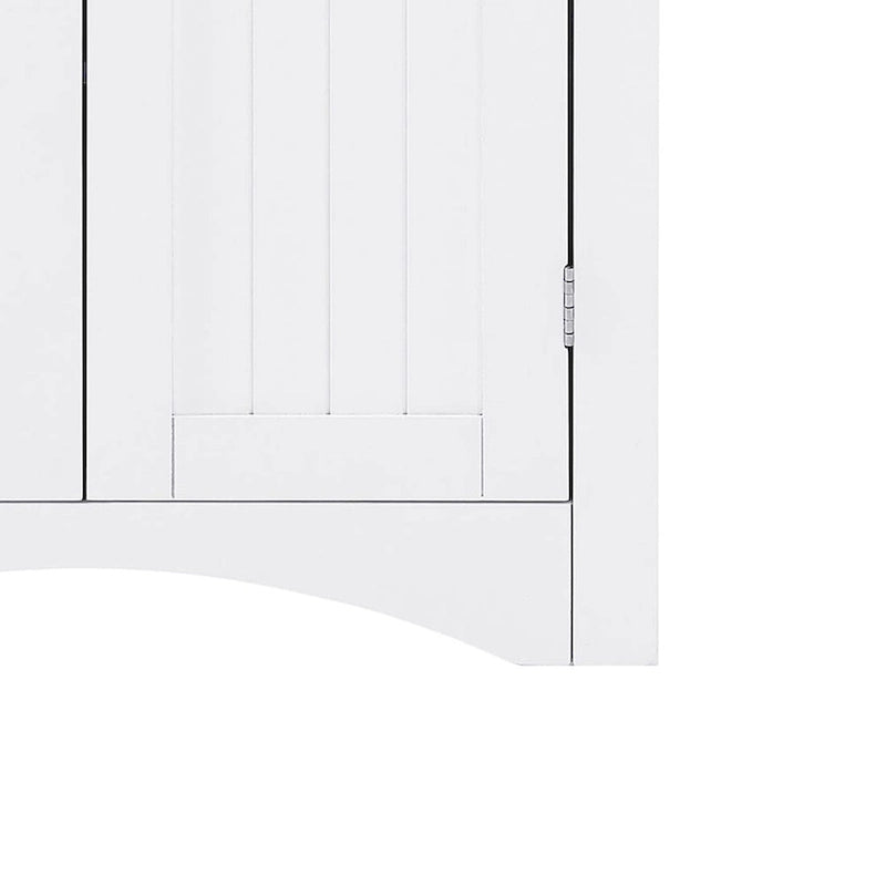 Mobile ad angolo a 2 ante in legno bianco/nero, uso singolo