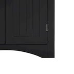 Mobile ad angolo a 2 ante in legno bianco/nero, uso singolo
