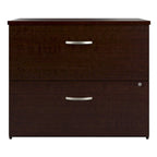 Cassettiera Classificatore Laterale a 2 Cassetti, Mocha Cherry / Bianco Puro, 1 Persona