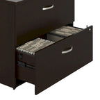 Cassettiera Classificatore Laterale a 2 Cassetti, Mocha Cherry / Bianco Puro, 1 Persona