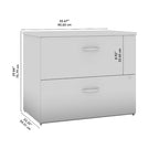 Cassettiera Classificatore Laterale a 2 Cassetti, Mocha Cherry / Bianco Puro, 1 Persona