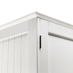 Bianco/Naturale, Mobiletto da bagno sottolavabo a 2 ante, per una persona