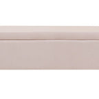 Panca Ottomana Contenitore in Velluto Rosa con Braccioli Curvi, 140 cm, 1–2 Posti