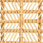 Panca d'appoggio in Rattan Naturale Marrone con Ripiano, 1 Posto