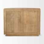 Credenza ad Accento Semicircolare Scanalata Marrone Chiaro, Uso Singolo