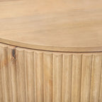 Credenza ad Accento Semicircolare Scanalata Marrone Chiaro, Uso Singolo