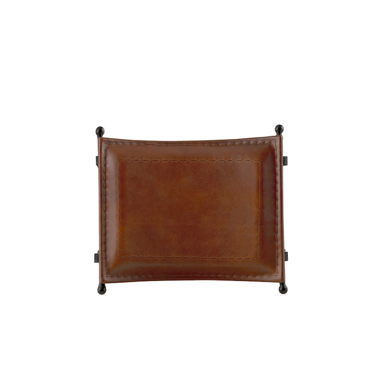 Panchina pieghevole Cinnamon con sedile a sella in pelle, 1 posto