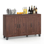 Credenza bianca a 3 ante con ripiani regolabili, montaggio in 1 persona