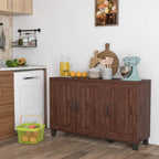 Credenza bianca a 3 ante con ripiani regolabili, montaggio in 1 persona