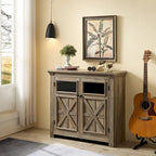 38 Vetrina grande/credenza a 2 ante in stile rustico - N/D