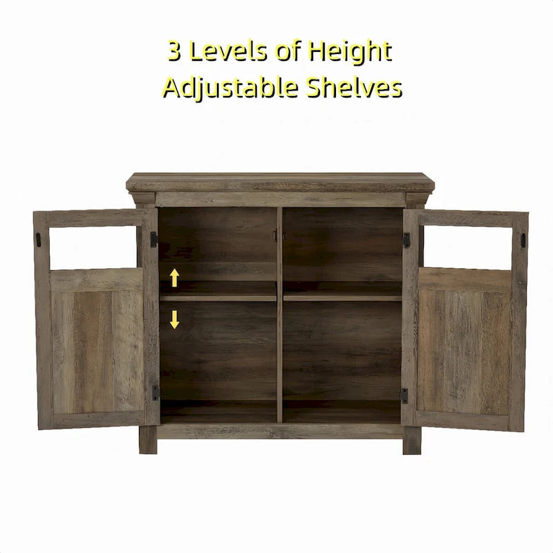 38 Vetrina grande/credenza a 2 ante in stile rustico - N/D