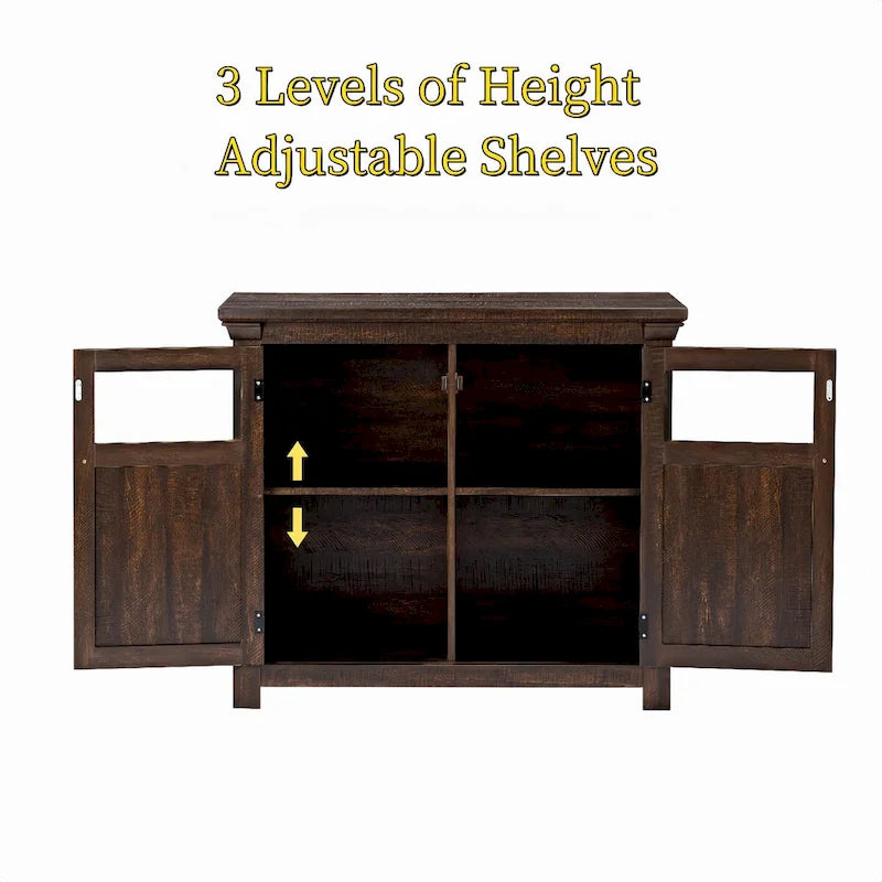 38 Vetrina grande/credenza a 2 ante in stile rustico - N/D