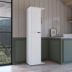 Armadio contenitore bianco a 1 anta, alto 178 cm, con 4 ripiani