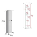 Armadio contenitore bianco a 1 anta, alto 178 cm, con 4 ripiani