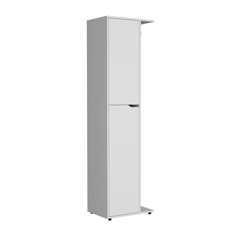 Armadio contenitore bianco a 1 anta, alto 178 cm, con 4 ripiani