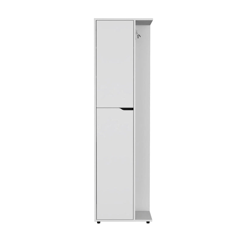Armadio contenitore bianco a 1 anta, alto 178 cm, con 4 ripiani