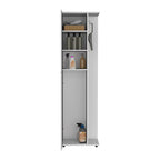 Armadio contenitore bianco a 1 anta, alto 178 cm, con 4 ripiani