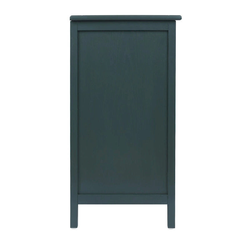 Mobile contenitore a 3 cassetti in rattan, Grigio/Verde/Blu, Montaggio da parte di una sola persona