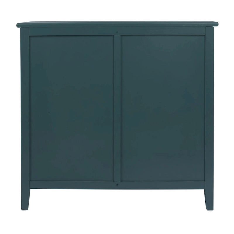Mobile contenitore a 3 cassetti in rattan, Grigio/Verde/Blu, Montaggio da parte di una sola persona