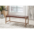 Signature Design by Ashley Lemmund Natural/Brown Accent Bench - 48  W x 15.75  D x 18.13  H