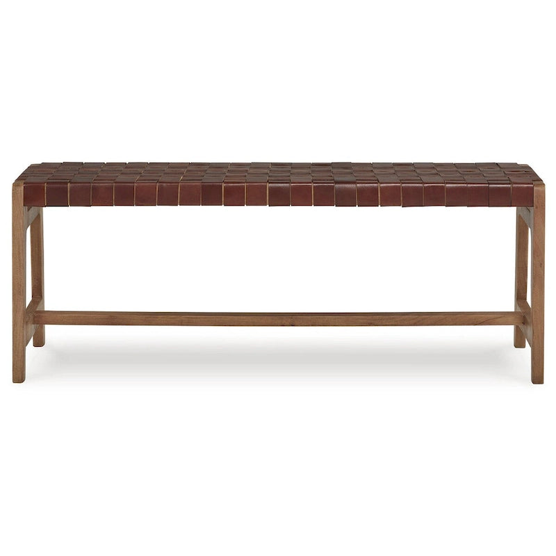 Panca Accento Mid-Century Naturale/Marrone, 1 Posto