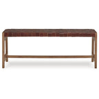 Panca Accento Mid-Century Naturale/Marrone, 1 Posto