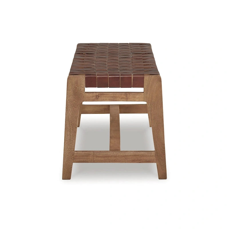 Panca Accento Mid-Century Naturale/Marrone, 1 Posto