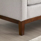 Panca Contenitore Imbottita con Gambe in Legno e Cuscini a Rullo, Multicolore, Posto Singolo