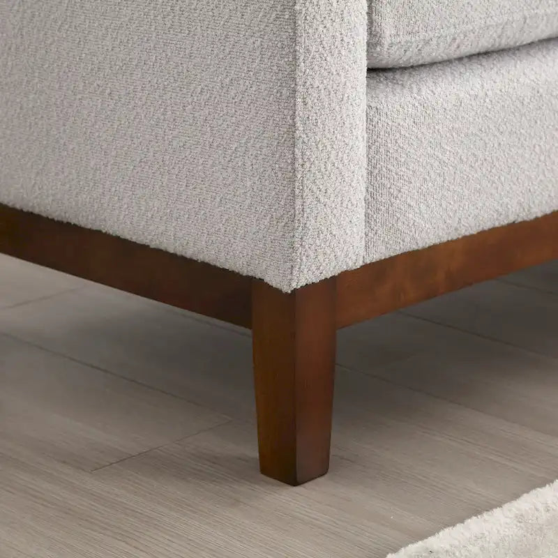 Panca Contenitore Imbottita con Gambe in Legno e Cuscini a Rullo, Multicolore, Posto Singolo