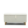 Panca contenitore/Pouf Bouclé Bianca/Verde/Arancione/Blu/Rosa, Posto singolo