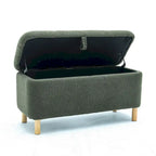 Panca contenitore/Pouf Bouclé Bianca/Verde/Arancione/Blu/Rosa, Posto singolo