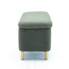 Panca contenitore/Pouf Bouclé Bianca/Verde/Arancione/Blu/Rosa, Posto singolo