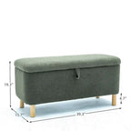 Panca contenitore/Pouf Bouclé Bianca/Verde/Arancione/Blu/Rosa, Posto singolo