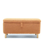 Panca contenitore/Pouf Bouclé Bianca/Verde/Arancione/Blu/Rosa, Posto singolo