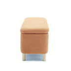 Panca contenitore/Pouf Bouclé Bianca/Verde/Arancione/Blu/Rosa, Posto singolo