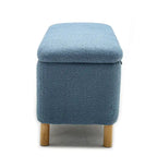 Panca contenitore/Pouf Bouclé Bianca/Verde/Arancione/Blu/Rosa, Posto singolo