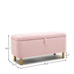 Panca contenitore/Pouf Bouclé Bianca/Verde/Arancione/Blu/Rosa, Posto singolo