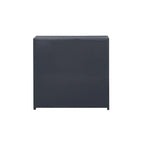 Mobiletto a 3 cassetti spazzolato metallico denim, bianco e nero