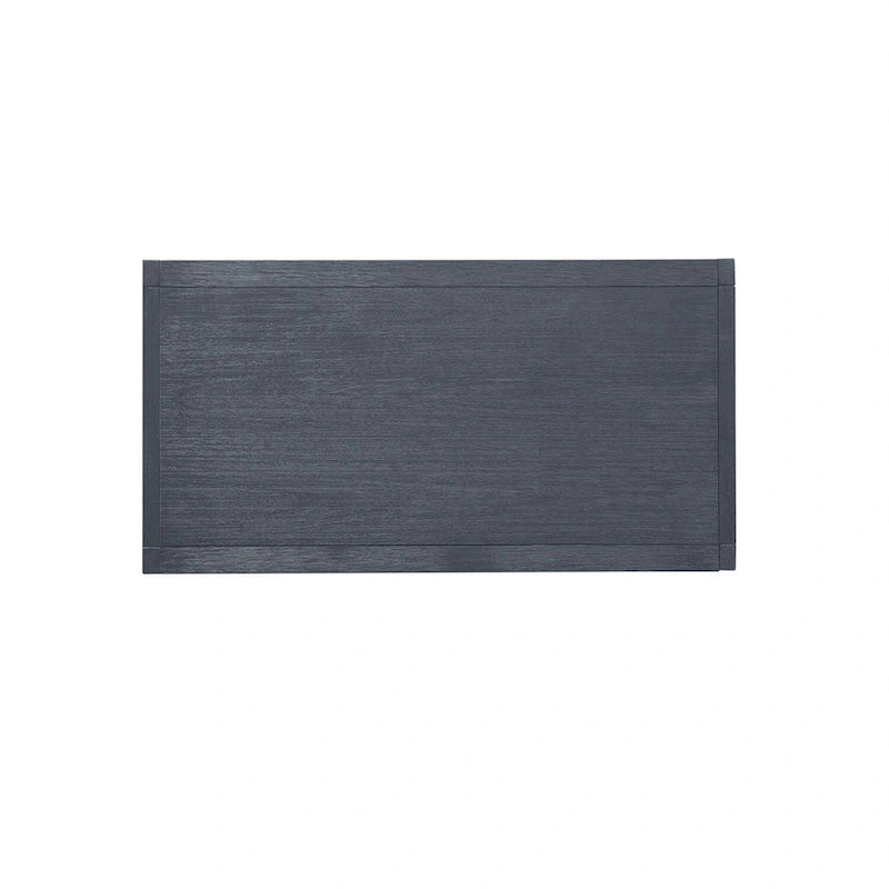 Mobiletto a 3 cassetti spazzolato metallico denim, bianco e nero