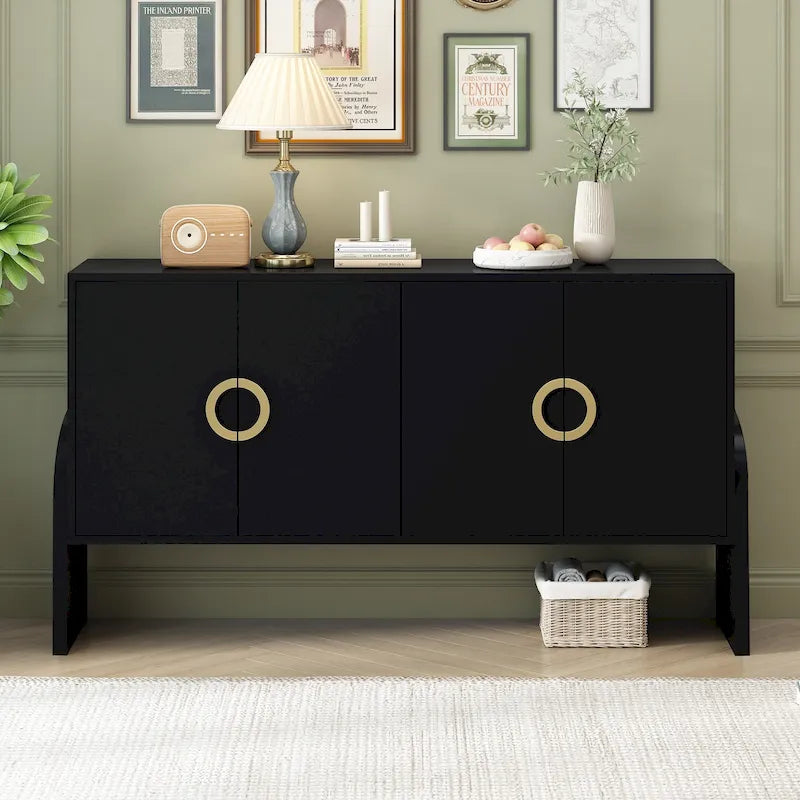 Armadietto multiuso 86 cm H con ripiani regolabili, colore Bianco/Nero/Blu scuro, montaggio 1 persona