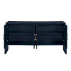 Armadietto multiuso 86 cm H con ripiani regolabili, colore Bianco/Nero/Blu scuro, montaggio 1 persona