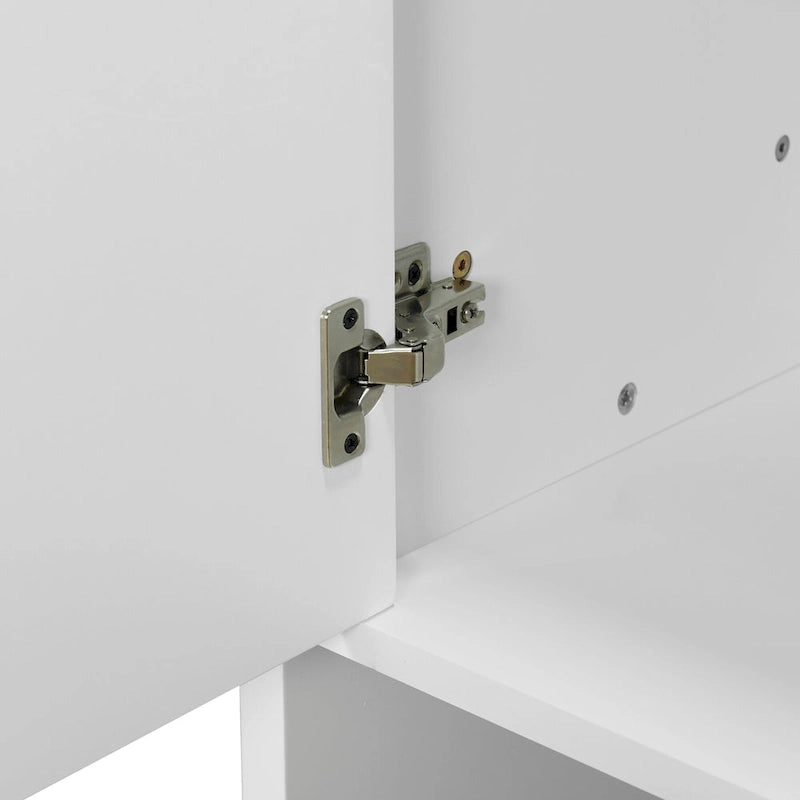 Armadietto multiuso 86 cm H con ripiani regolabili, colore Bianco/Nero/Blu scuro, montaggio 1 persona