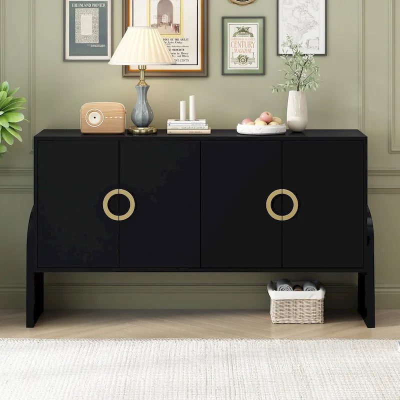 Armadietto multiuso 86 cm H con ripiani regolabili, colore Bianco/Nero/Blu scuro, montaggio 1 persona