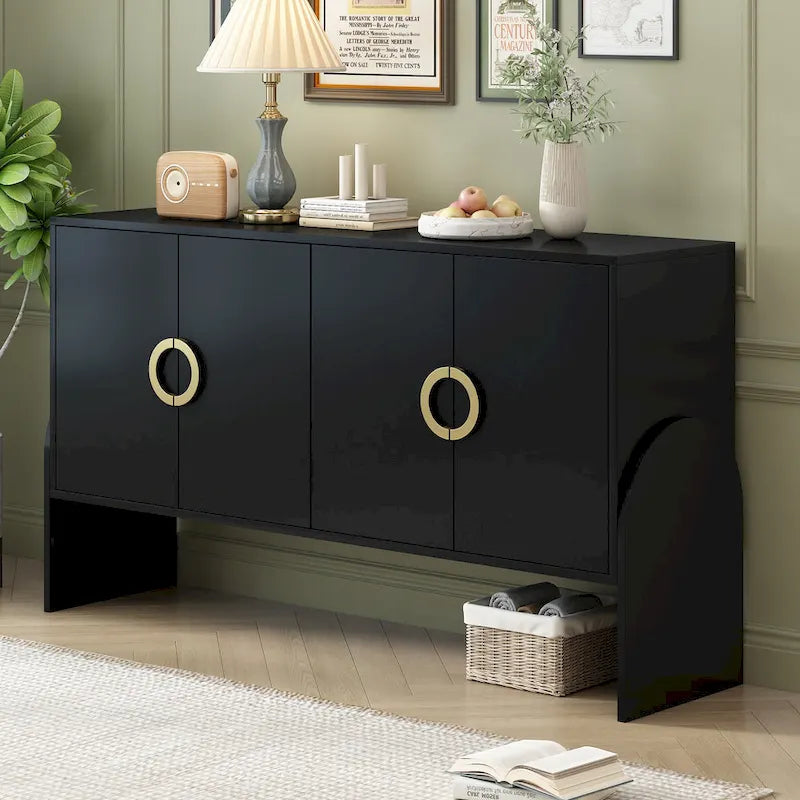 Armadietto multiuso 86 cm H con ripiani regolabili, colore Bianco/Nero/Blu scuro, montaggio 1 persona