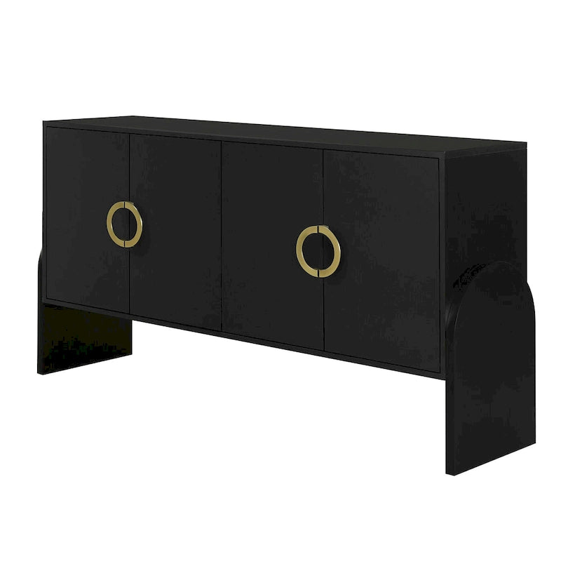 Armadietto multiuso 86 cm H con ripiani regolabili, colore Bianco/Nero/Blu scuro, montaggio 1 persona