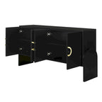 Armadietto multiuso 86 cm H con ripiani regolabili, colore Bianco/Nero/Blu scuro, montaggio 1 persona