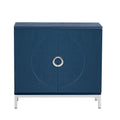 Credenza/Mobile Buffet in impiallacciatura di legno blu/nero – Singola, 34"L×15,5"P×31,9"H