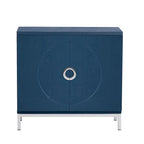 Credenza/Mobile Buffet in impiallacciatura di legno blu/nero – Singola, 34"L×15,5"P×31,9"H