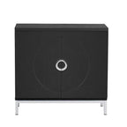Accent Cabinet with Solid Wood Veneer and Metal Leg Frame - 34 L x 15.5 W x 31.9 H